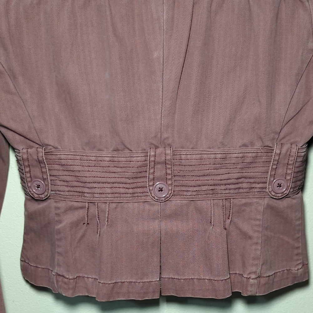 Mossimo Utility Jacket Dusty Pink Y2K 100% Cotton Pockets Short Women's Size S - Picture 9 of 9